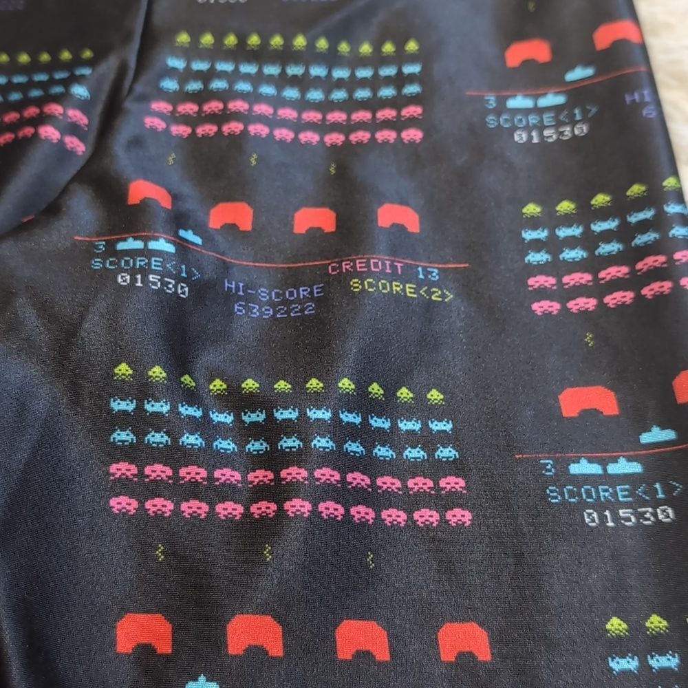 Blackmilk Rainbow Space Invaders Video Game Score Print Leggings Size Small - Picture 6 of 13